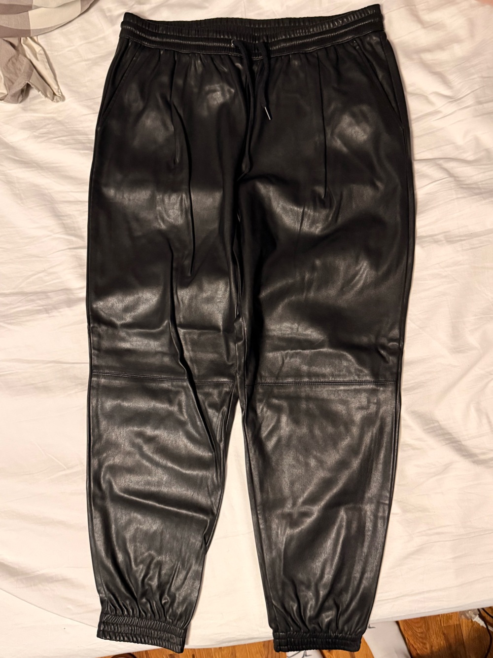 Zara pleather joggers